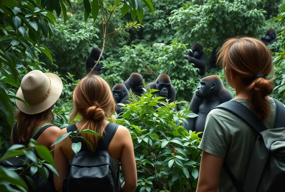 Mountain gorillas in Uganda, responsible wildlife tourism