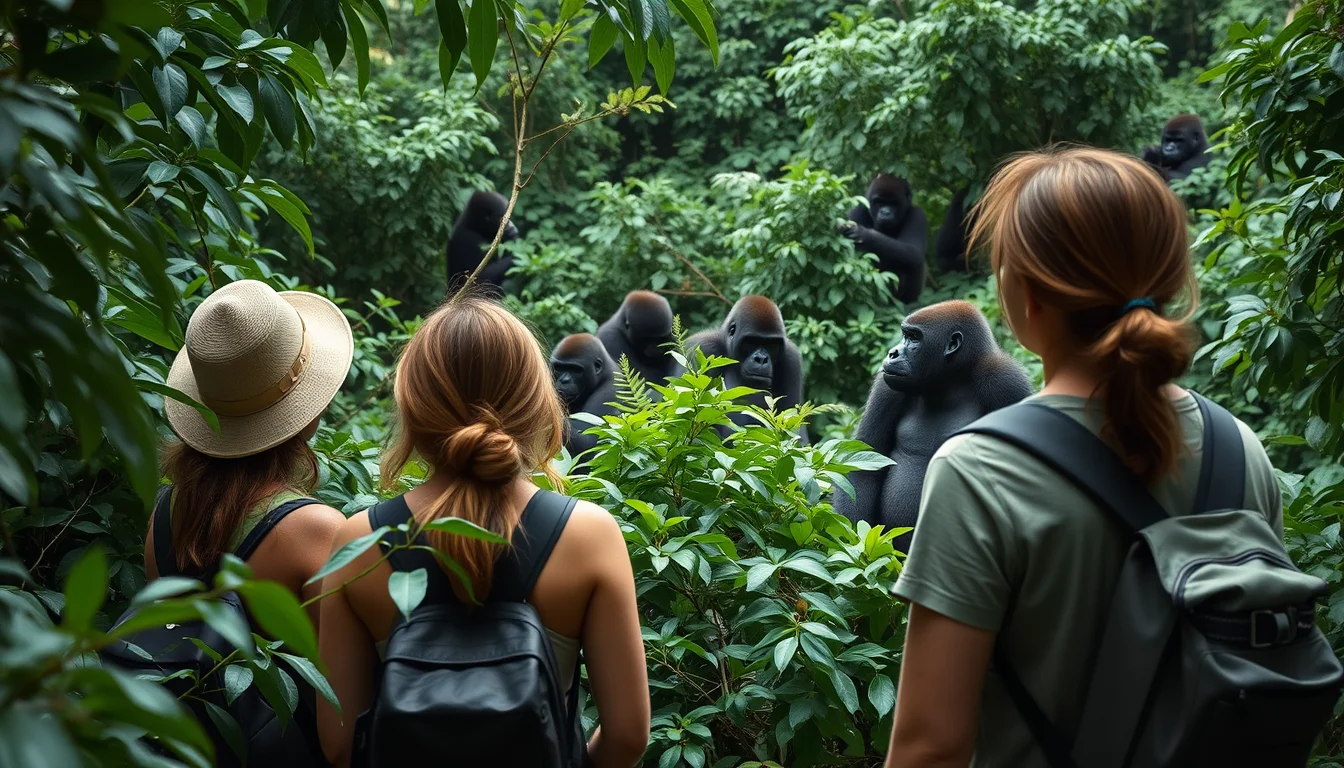 Mountain gorillas in Uganda, responsible wildlife tourism